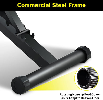 Adjustable Weight Bench, Foldable, 10 Backrest Positions