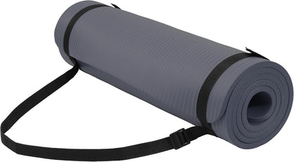 1/2" Thick High Density Yoga Mat with Carrying Strap